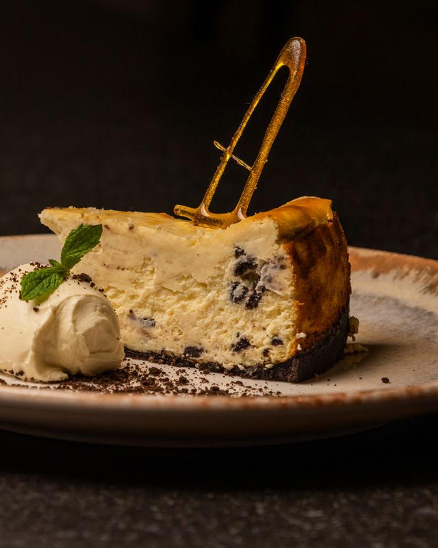 Basque cheesecake at MIRA Sandton